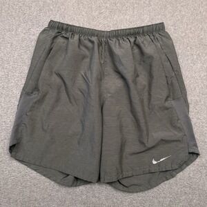 Nike Dri-FIT Challenger 7" Shorts Men's Small Gray Brief Lined Lightweight Gym